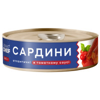 BRAVO CHEF Атлантичні сардини в томат. соусі, 240г Easy Open