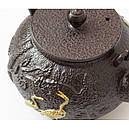 Чайник Тецубін "Черепахи Журавлі" чавунний із ситом 1200 мл, фото 5