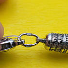 Шовковий плетений чоловічий браслет зі вставками зі срібла 925 проби, фото 10