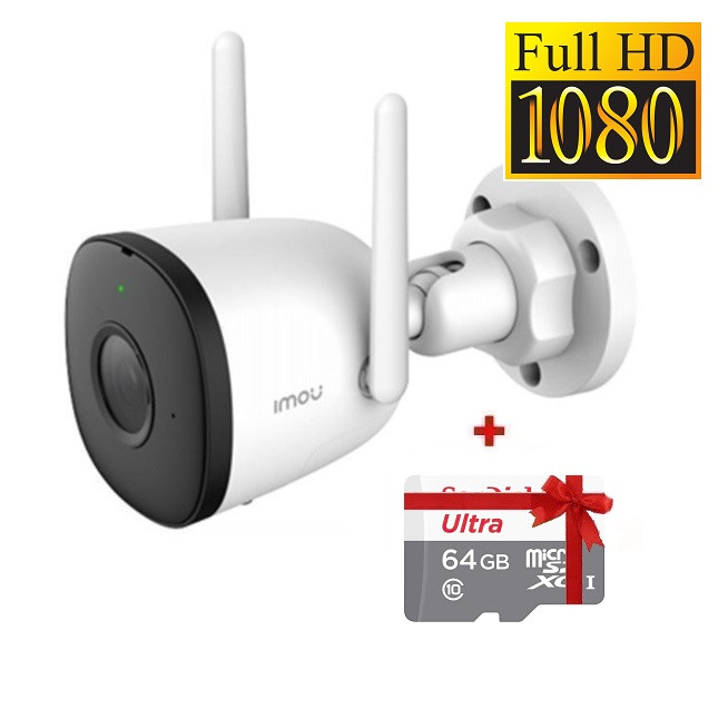 WIFI IP Камера відеоспостереження Вулична IMOU IPC-F22P (Full-Hd) Вбудований мікрофон Флешка 64Gb у Подарунок!