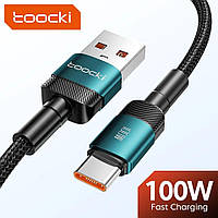 Toocki кабель 100W (USB / Type-С) 2 метра, зарядка и передача данных (Быстрая зарядка / Скоростная зарядка)