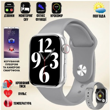 Розумний смарт-годинник Smart Watch M16-Mini, 3.8 см, голосовий виклик, фітнес-функції, алюмінієвий корпус