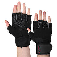 Рукавиці для фітнесу та важкої атлетики рукавички спортивні Weider 169016 розмір M-L Black