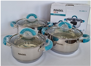 Набір каструль Ringel Promo (каструля 1.6 л, каструля 2.3 л, каструля 3.2 л) (RG-6000/1-P), фото 3
