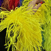 Боа страусиное пятислойное, цвет Sassy Yellow, длина 1,9м