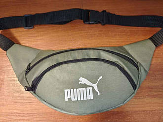 Сумка-бананка на пояс 35*15см хакі 35*15*6см Puma no-85-115 ТМ Україна