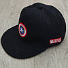 Кепка дитяча снепбек (Snapback) Капітан Америка Чорний 50-54р (2221), фото 2