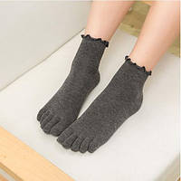 Носки с пальцами с рюшами Джентл Coco Lauderly 36-40 темно-серый