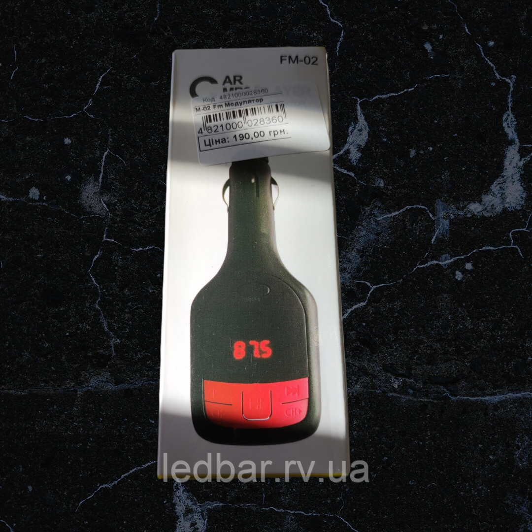 Автомобільний Трансмітер FM–модулятор Fm-02 LCD MP3//USB black/red
