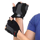 Рукавиці для фітнесу та важкої атлетики рукавички спортивні Weider 169015 розмір M-L Black, фото 8