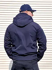 Куртка вологостійка вітрозахисна Soft Shell UKR-TEC Синя, фото 2