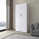 Шафа для одягу зі штангою та двома ящиками з ДСП 02009, фото 2