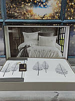 Комплект постельного белья сатин люкс c вышивкой евро Dantela Vita Pamira beyaz