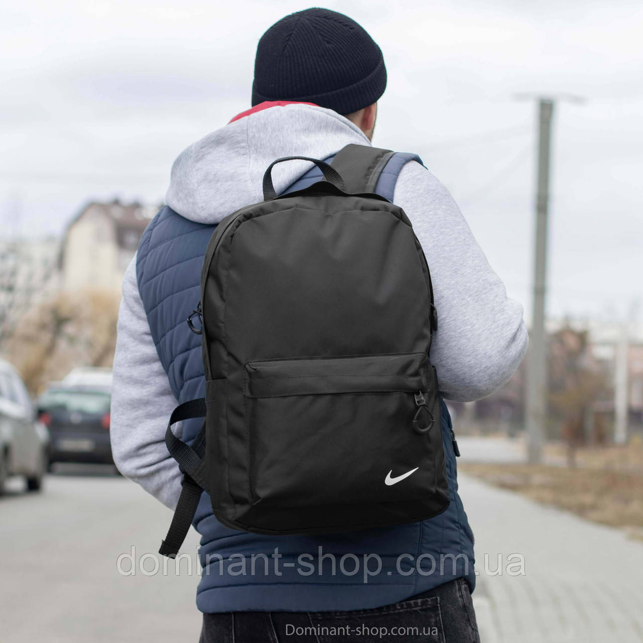 Якісний спортивний рюкзак NIKE Bronx чорний тканевий міський для тренувань та поїздок молодіжний на 20л