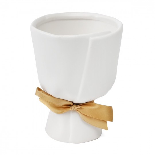 Керамічне кашпо "Пастель" колір білий (8921-001)