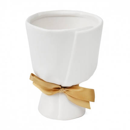 Керамічне кашпо "Пастель" колір білий (8921-001), фото 1