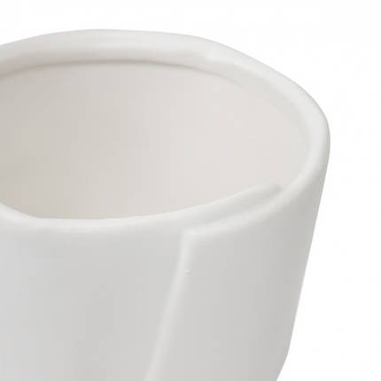 Керамічне кашпо "Пастель" колір білий (8921-001), фото 2