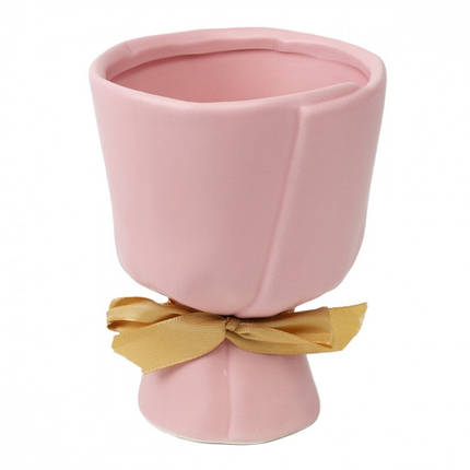 Керамічне кашпо "Пастель" колір білий (8921-001), фото 1