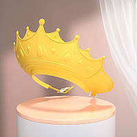 Козирок для миття голови купання малюка на застібці Корона Жовтий