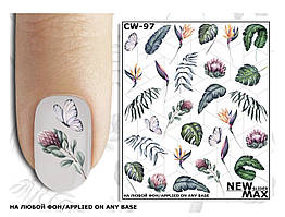 Наліпки для нігтів слайд-дизайн CW-97