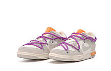 Жіночі Кросівки Nike SB Dunk x Off White Lot 35/50 Low Gray / Найк СБ Данк Офф Вайт Лот 35/50 Низькі Сірі, фото 6