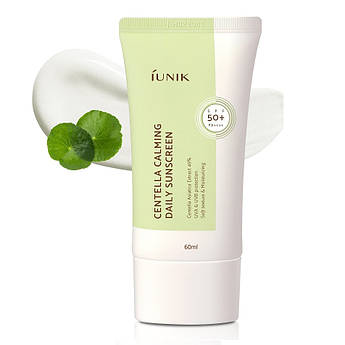 Сонцезахисний крем із центелою Iunik Centella Calming Daily Moisture Sunscreen SPF 50+ 60 мл