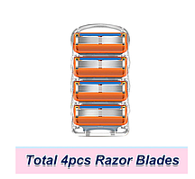 Леза для бритви Gillette Fusion: набір 4 шт. Леза для електробритви, змінна насадка для чоловіків.