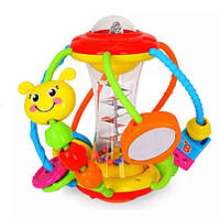 Развивающая игрушка шар погремушка грызунок, логическая игрушка для развития моторики и сенсорики малыша 3М+