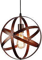 LIUSUN LIULU Промышленный винтажный подвесной светильник, металлический сферический сменный подвесной