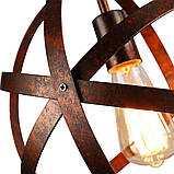 LIUSUN LIULU Промисловий вінтажний підвісний світильник, металевий сферичний змінний підвісний світильник стельовий, фото 5