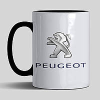 Чашка 330 мл с маркой авто Peugeot / Пежо. Лучший подарок мужчине