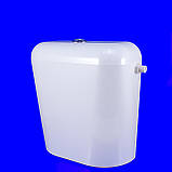 Бачок пластиковий для унітаза кріплення за осями від 13-20 см. Дворежимний злив., фото 5