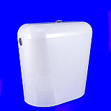 Бачок пластиковий для унітаза кріплення за осями від 13-20 см. Дворежимний злив., фото 6