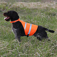 Сигнальний жилет для собак Safety Dog Ripstop Vest розмір L, колір яскраво-жовтогарячий
