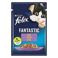 Purina Felix Fantastic (Феликс Фантастик) консервований корм для котів з ягням у желе, 85 гр