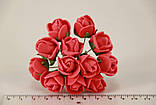 Трояндочка з фоамірану червона, у пучці 12 трояндочок, фото 2