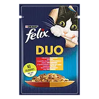 Purina Felix Fantastic (Феликс Фантастик) консервированный корм для котов с говядиной и птицей в желе, 85 гр