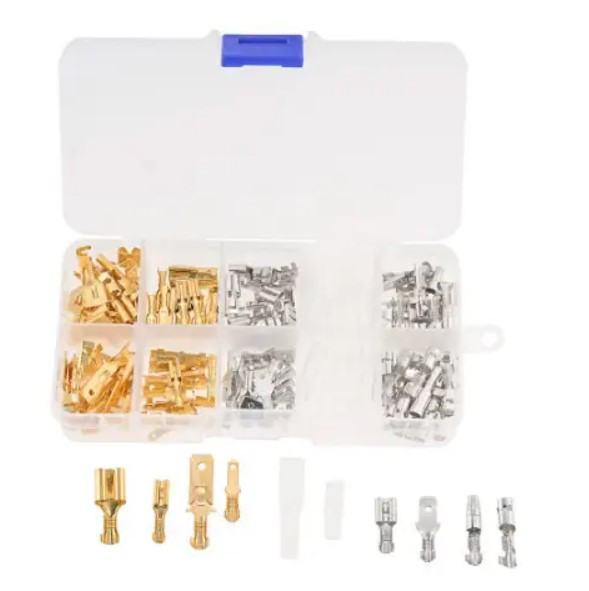 Набір із 150 клем кабельних наконечників і ізоляторів, ніж, круглий, фото 1