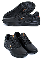 Мужские черные кожаные кроссовки из натуральной кожи Jordan Y-707 44 (29 см) обувь