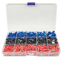 Набір із 1065 клем кабельних наконечників, ізольованих штирових