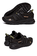 Мужские летние кроссовки сетка Adidas черные на лето обувь *А30 ол сет*