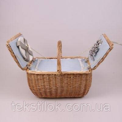 Корзина для пикника с набором посуды на 2 персоны + сумка холодильник ...