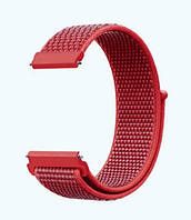 Ремешок нейлоновый DK Nylon Sport Loop 22 мм для Смарт-Часов Huawei, Samsung, Xiaomi красный