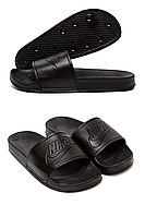 Мужские летние шлепанцы Nike (Найк) черные 44-28.5см обувь