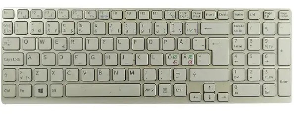 Клавіатура для ноутбука SONY VAIO SVE171 біла ENG БВ, фото 1