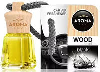 Автомобильный ароматизатор Aroma Car Wood Mini, Black (Чёрный) 4 мл