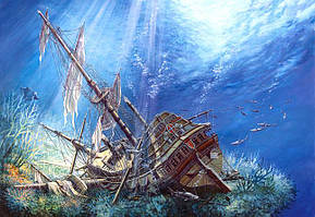 Пазл Castorland, C-200252, Затонулий Галеон, 2000 деталей