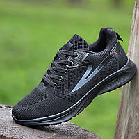 Кросівки чоловічі чорні весняні літні Кроссовки мужские черные весенние летние (Код: 3195)
