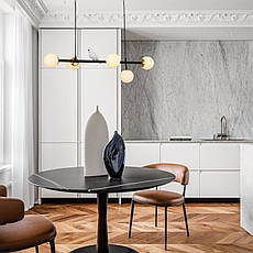 Люстра з білою пташкою на 5 ламп (61-WKT05-5 BK+WH), фото 4