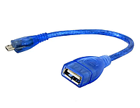 OTG кабель USB AF-micro USB силикон 0,3м